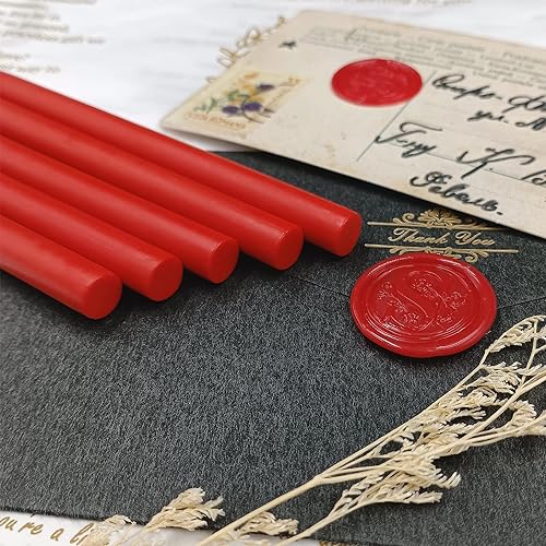 Miniatura 4 de 10 PCS Sealing Wax Sticks for Wax Seal Stamp, Red Wax Seal Sticks for Full Size Glue Gun(Red)