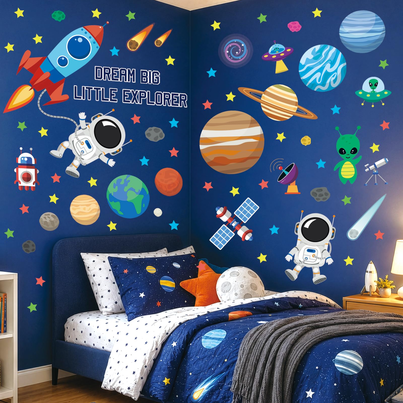 Amazon.co.jp: DECOWALL DSL-8058 宇宙空間 ウォール ステッカー デコ
