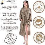Harbourloom Womens Bathrobe 100% Turkish Cotton Terry Cloth Robe Housecoat Soft Absorbent Spa Hotel Luxury Gift for Her
