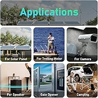 Vista 6 de Miady 12V 30Ah Lithium LiFePO4 Battery, Deep Cycle 3000+ Rechargeable Battery For Small UPS, Fish Finder, Power Wheels, Scooters, Solar-Power