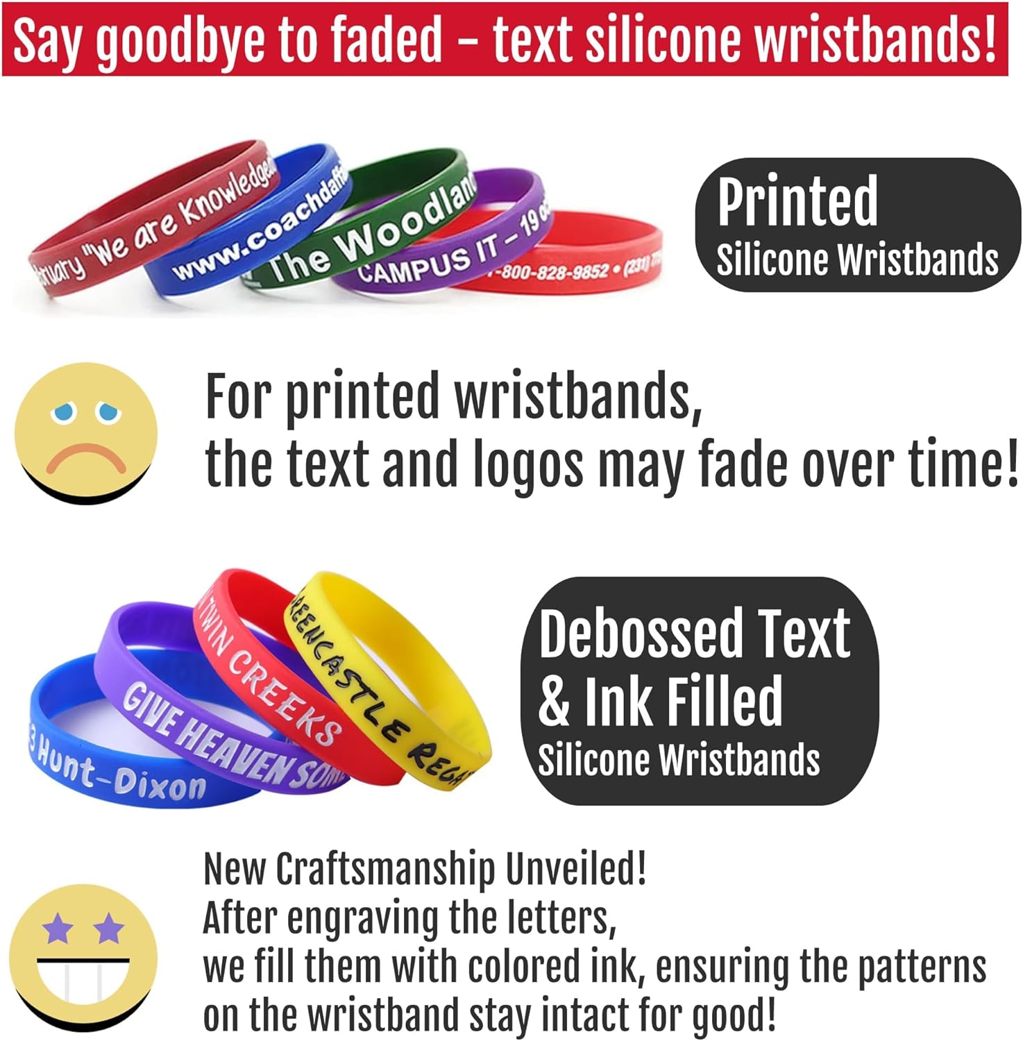 Custom Silicone Wristbands – Personalized Rubber Bracelets for Celebrations, Spiritual Events, Motivation, Memorials, Gifts & Religious Gatherings