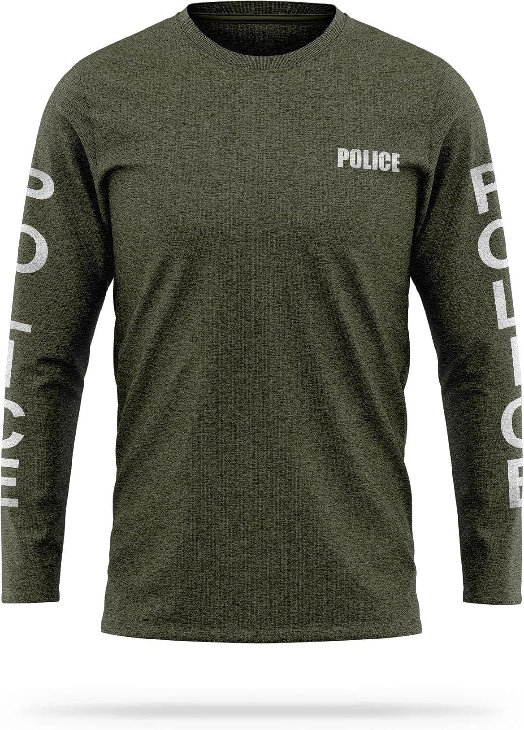 Police Cotton Blend Reflective Long Sleeve - USA Patriotic Durable Shirt - Ultra Soft Comfort.