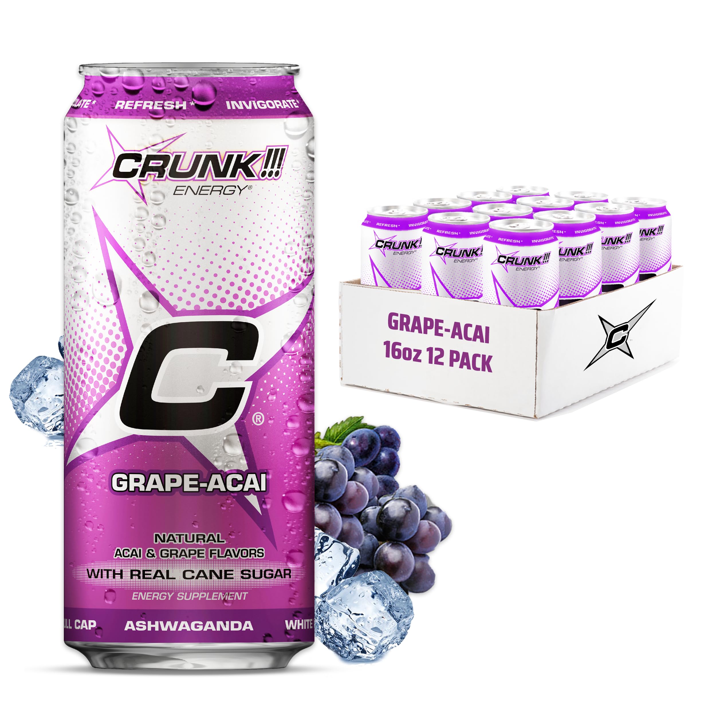 Amazon.com : CRUNK!!! Energy Grape-Acai 16oz 12pack : Grocery