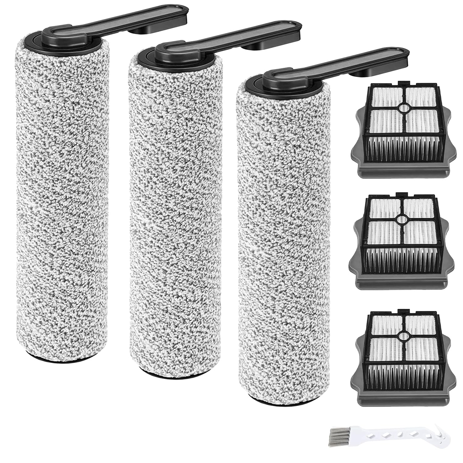 Photo 1 of (7pcs) HEPA Filters & Replacement Roller Brush Compatible For Tineco Floor ONE S5/Floor One S5 Pro Wet Dry Vacuum Cleaner, Replacement Parts Accessories Kit Inclue 3 Vacuum Filter, 3 Brush Rollers