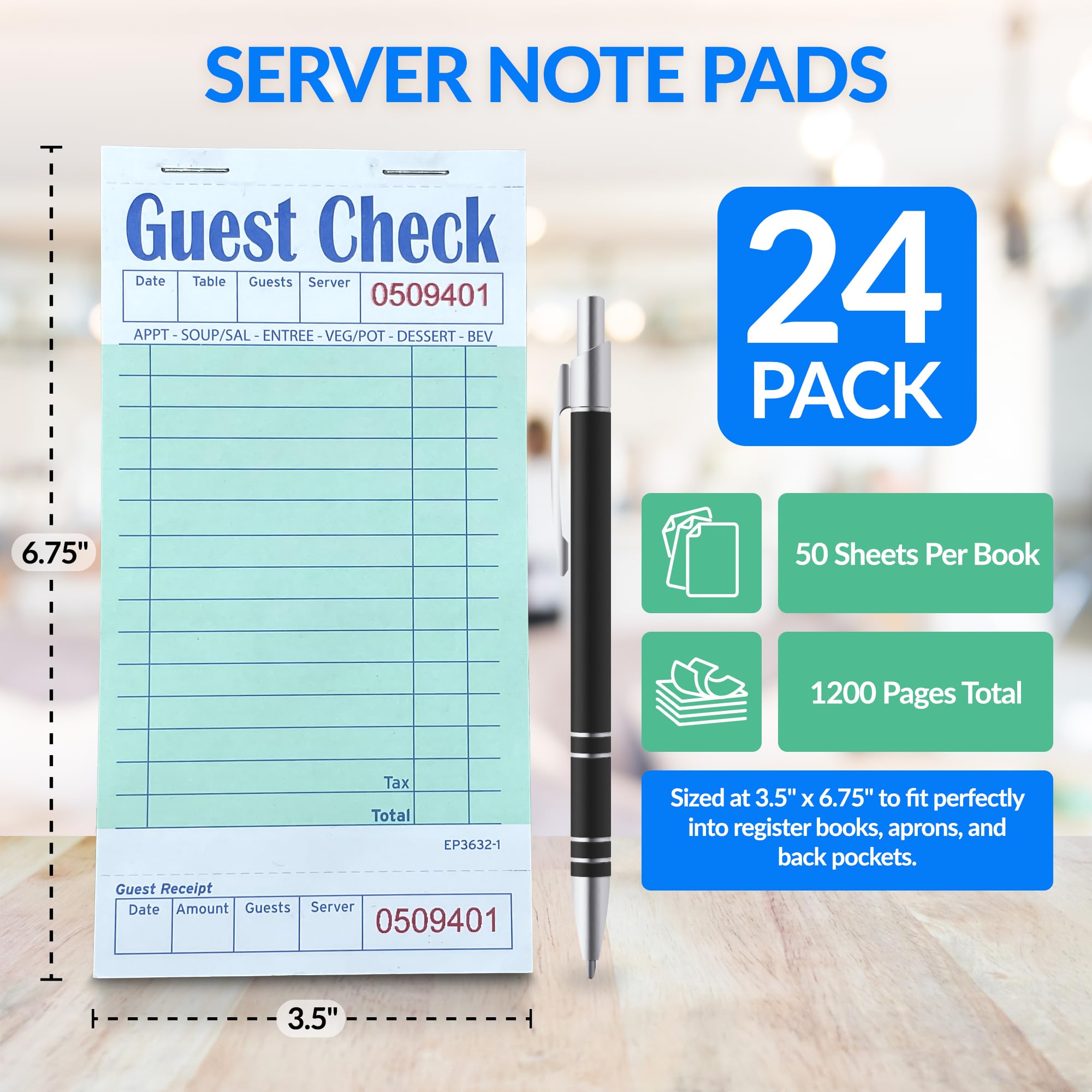 Lot de 24 carnets de protection pour invités
