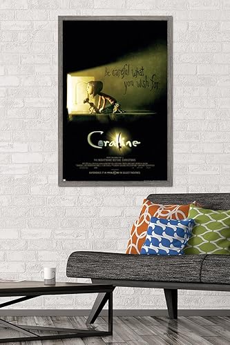 Vista 67 de Trends International Coraline - Be Careful One Sheet Wall Poster, 34L x 22.4W, Premium Poster & Clip Bundle