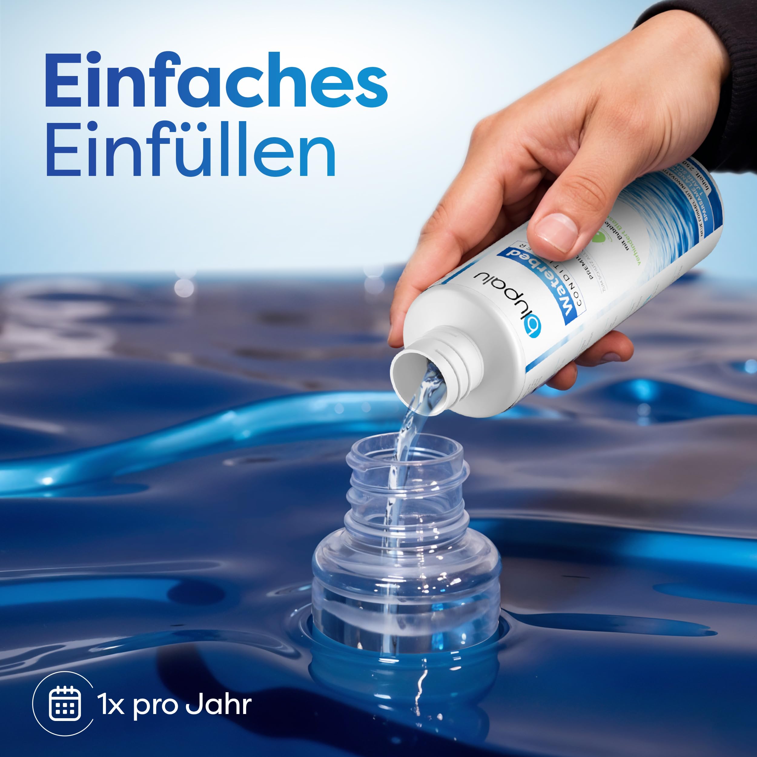 Wasserbett Conditioner Premium Care – 4x 250ml – Wasserbetten Konditionierer gegen Gerüche & Algen, Pflege für alle Wassermatratzen & Systeme aller bekannten Hersteller