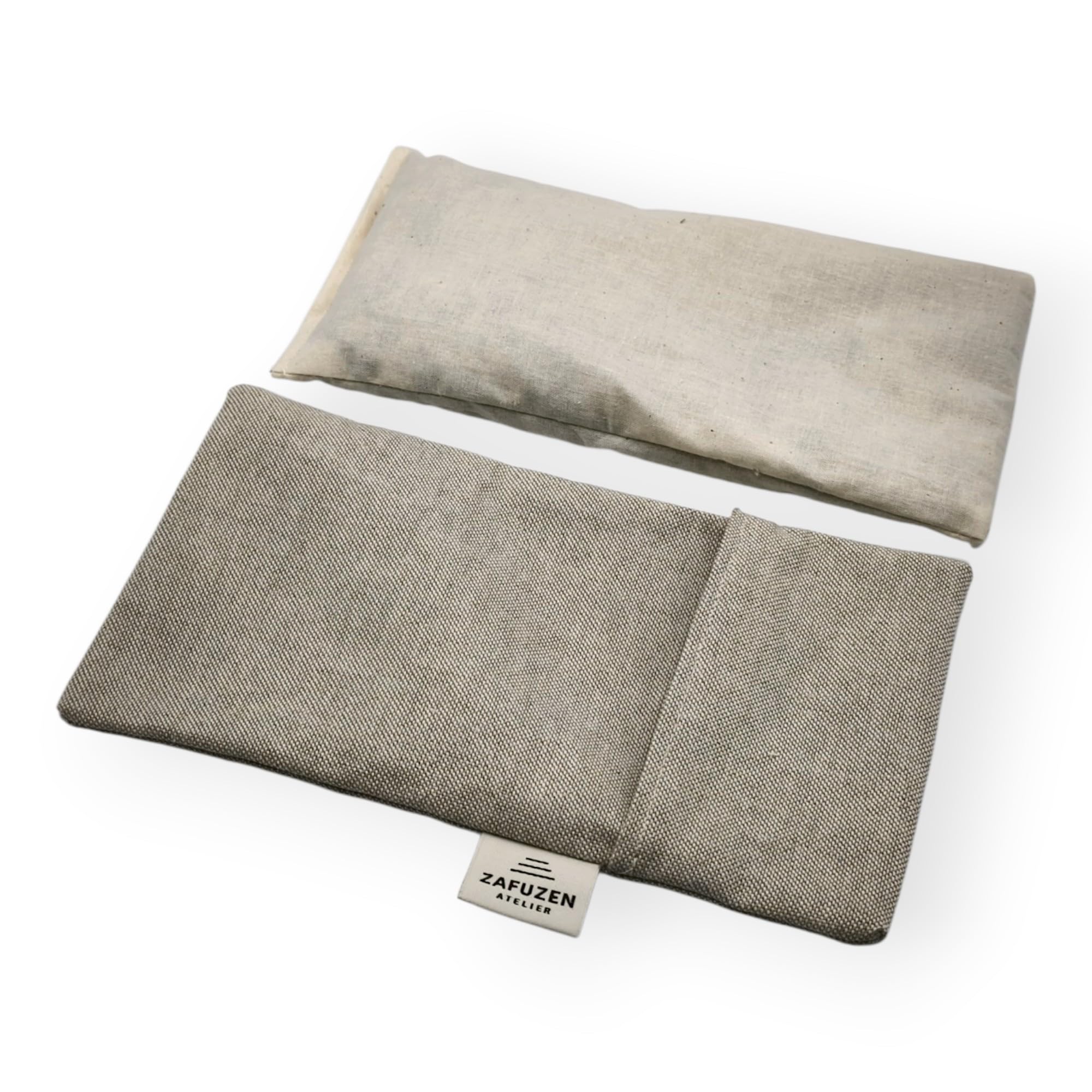Coussin pour Les Yeux avec Housse Lavable Dune – Coussin oculaire avec Fleurs de Lavande Naturelle et Riz, Coton Naturel, Yoga et méditation, Relaxation et Repos