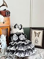 Vista 190 de Vestido de princesa de encaje para perros pequeños y pequeños extragrandes, color negro, talla L