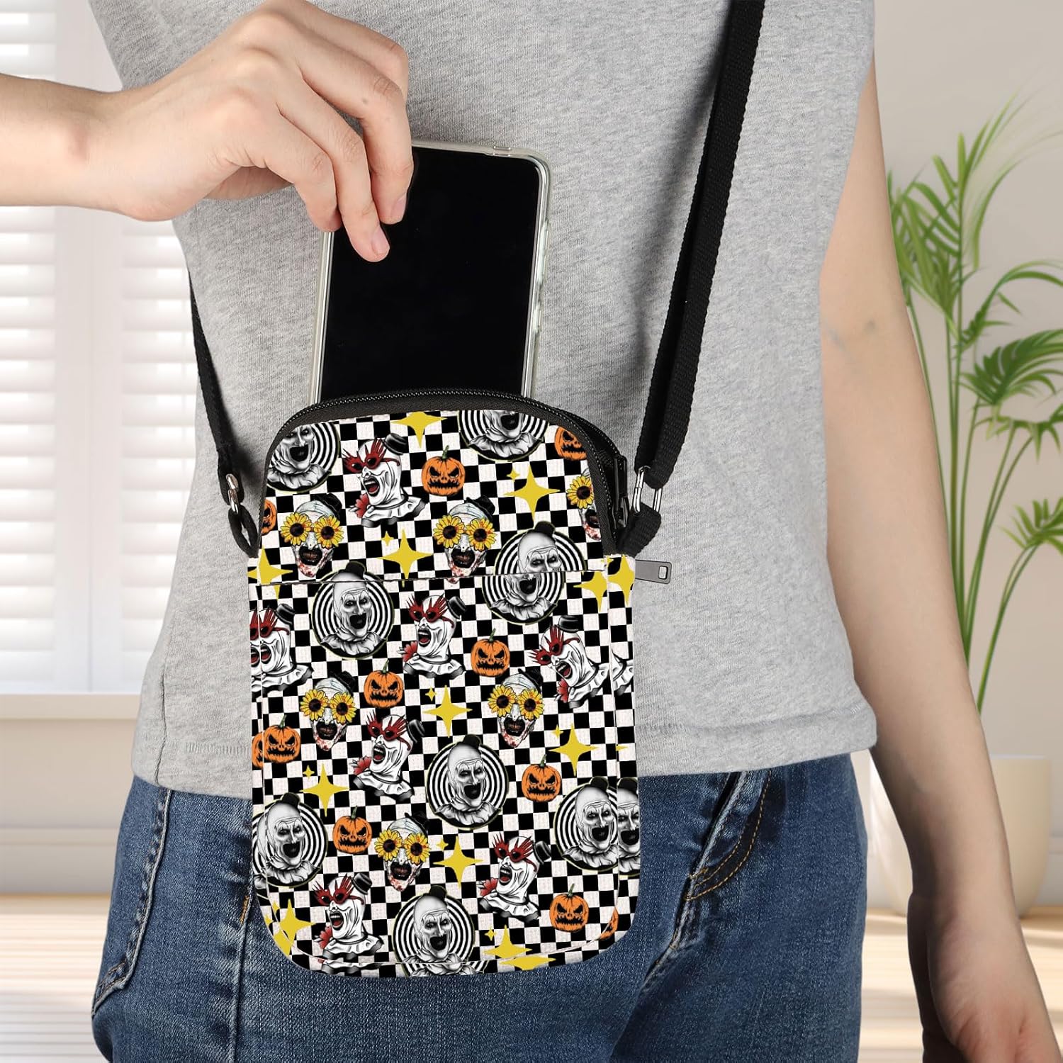 G2TUP Horror Movie Crossbody Bag Horror Killer Gifts Art Was Here Gifts Horror Movie Shoulder Bag - Image 3