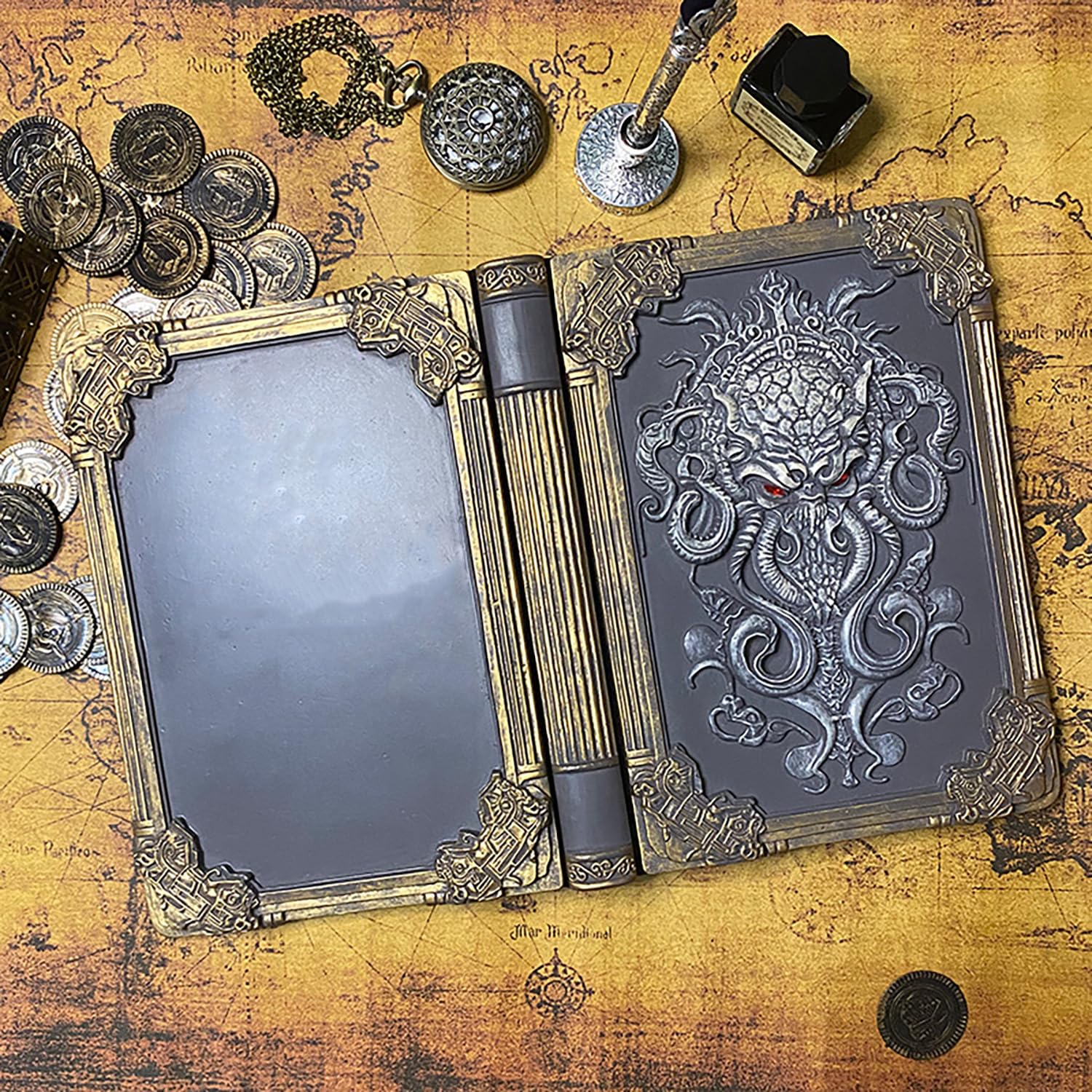 Cthulhu Notebook Premium 3D Solido Rilievo Libro Libero Taccuino Stile Retro Diario Mistico Regalo di Compleanno Copertina rigida Sketchbook Copertina rigida Pittura Scrittura Diario Da Tavolo