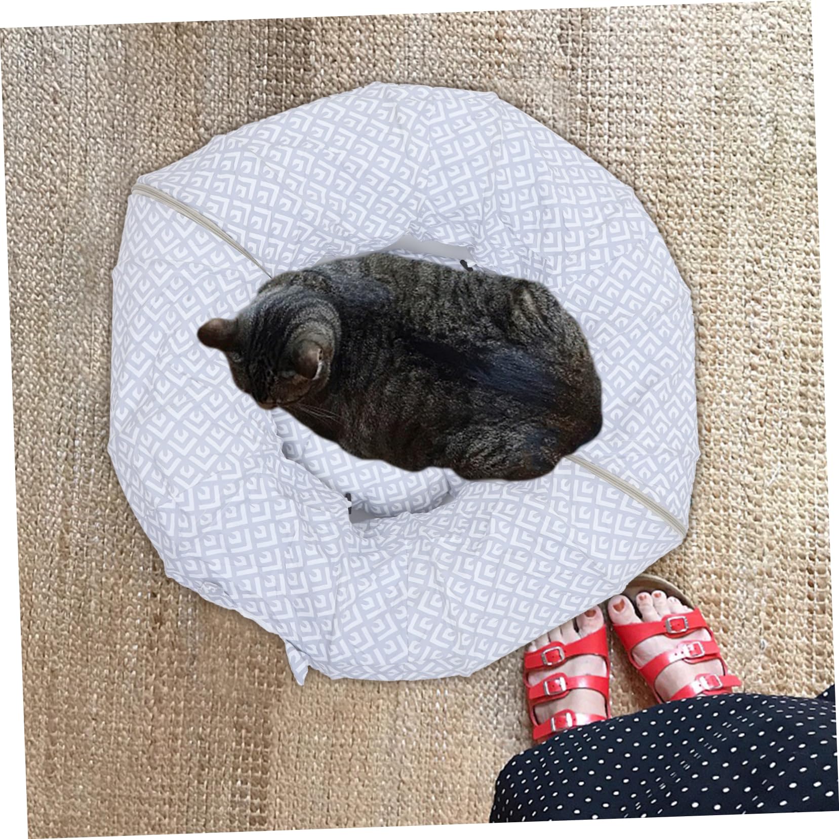 TOYANDONA Cama Túnel para Gatos Forma De Dona Túnel Cama para Gatos Juguete Plegable para Gatitos Interior Tubo