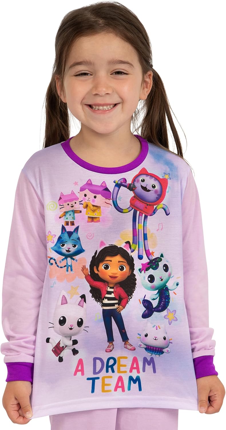 DREAMWORKS GABBY'S DOLLHOUSE vPajamas 2 Pack | Girls Pack Of Two Pajamas | Two Pack Pajama Set For Girls