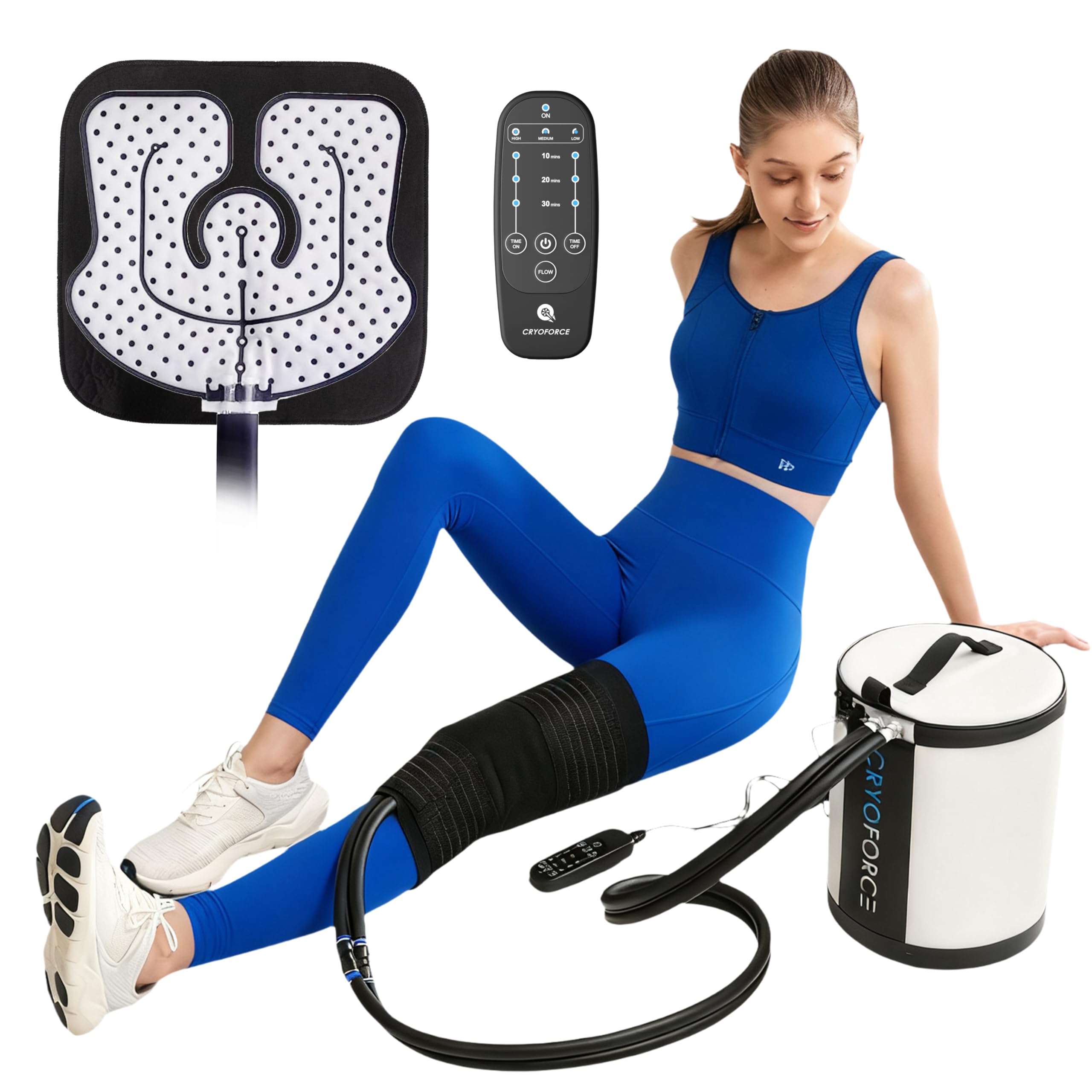 CF-1 Cold Therapy Machine with Programmable Timer, Ice Machine for Knee After Surgery, 12QT Knee Ice Machine After Surgery, Portable ACL Cryotherapy Pain Relief System