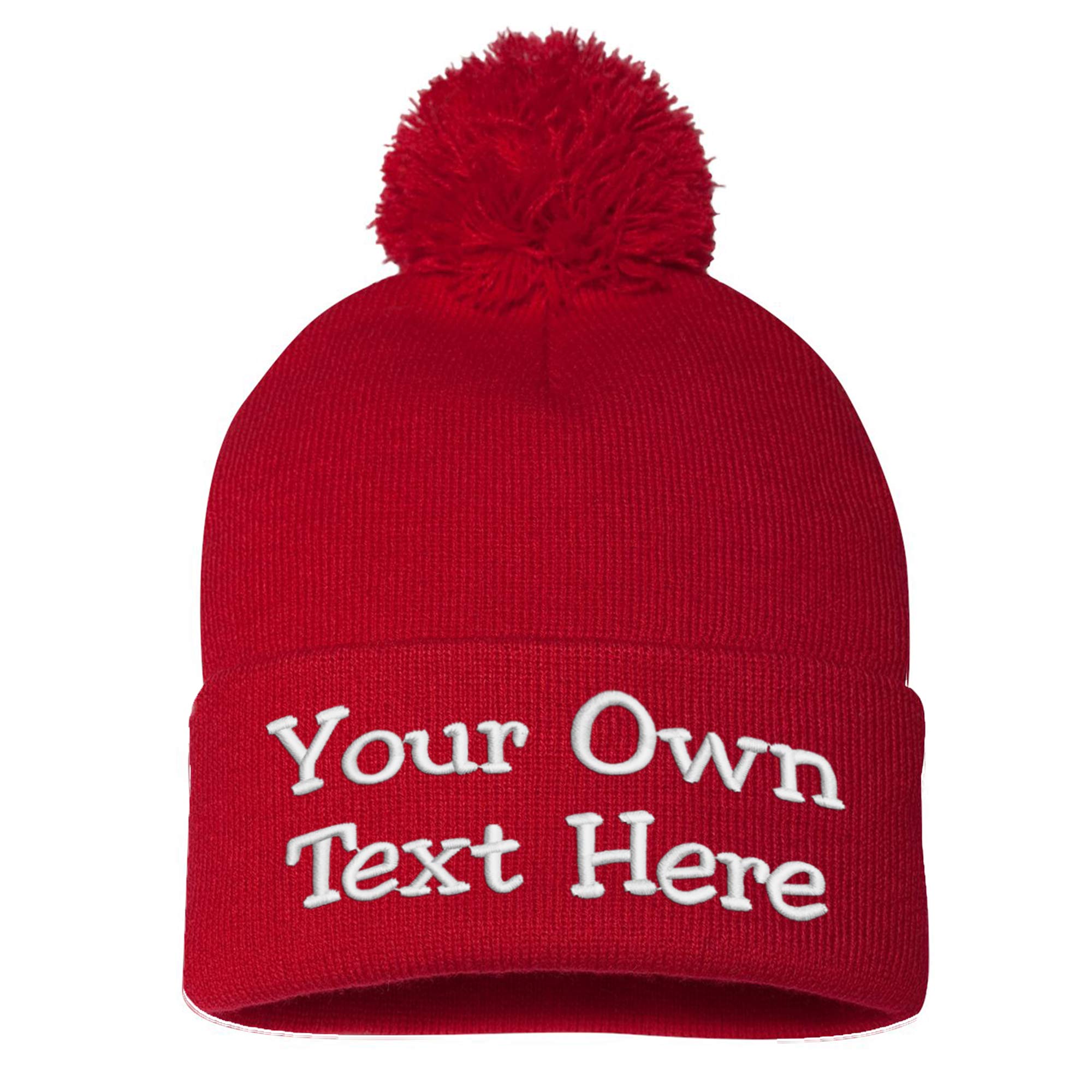 Love Sketches Custom Embroidered Pom Beanie