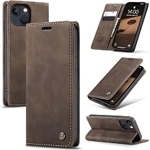 Case for iPhone 14 Plus 5G Premium PU Leather, Book Flip Case, Cards/Wallet, Folding Stand and Magnetic Closure Case for iPhone 14 Plus -Coffee