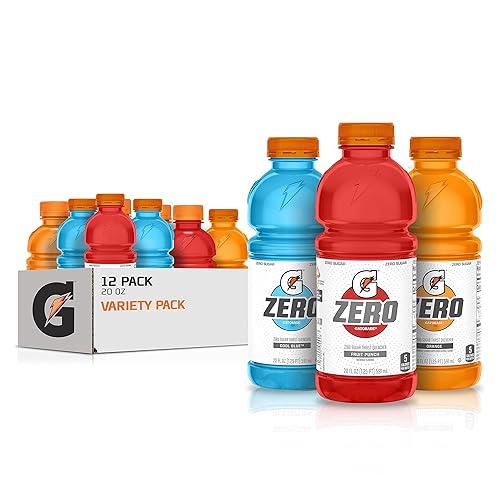 Gatorade G Zero Thirst Quencher 3 Flavor Variety Pack 20oz Bottles 12 Pack