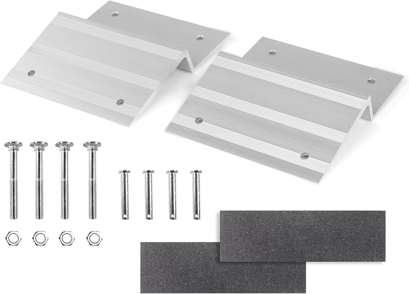 50946 Aluminum Ramp Top Kit - Designed for 2"x8" Boards for Car, Trucks, Trailer, Driveway, Shed, Lawn Mower