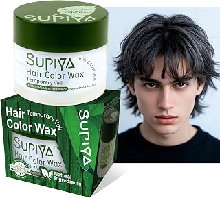 Temporary Hair Styling Color Wax,Clear Hair Dye Color Wax Washable Natural Instant Hair Coloring Cream for DIY Hairstyle for Kids Men Women(Clear Natural hardness)