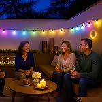 13ft Cordon d'extension de chaînes d'extérieur intelligentes,4m Câble d'alimentation 3-Pin Plug, Compatible uniquement avec les lumières Go-ve H7039, H7038, H7037