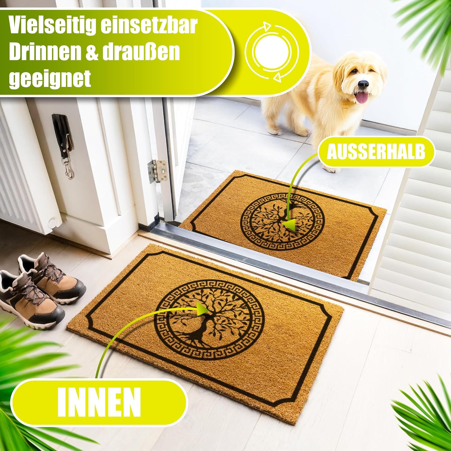 Decovetro Paspas Hayat Ağacı Desenli Kapı Önü Paspası