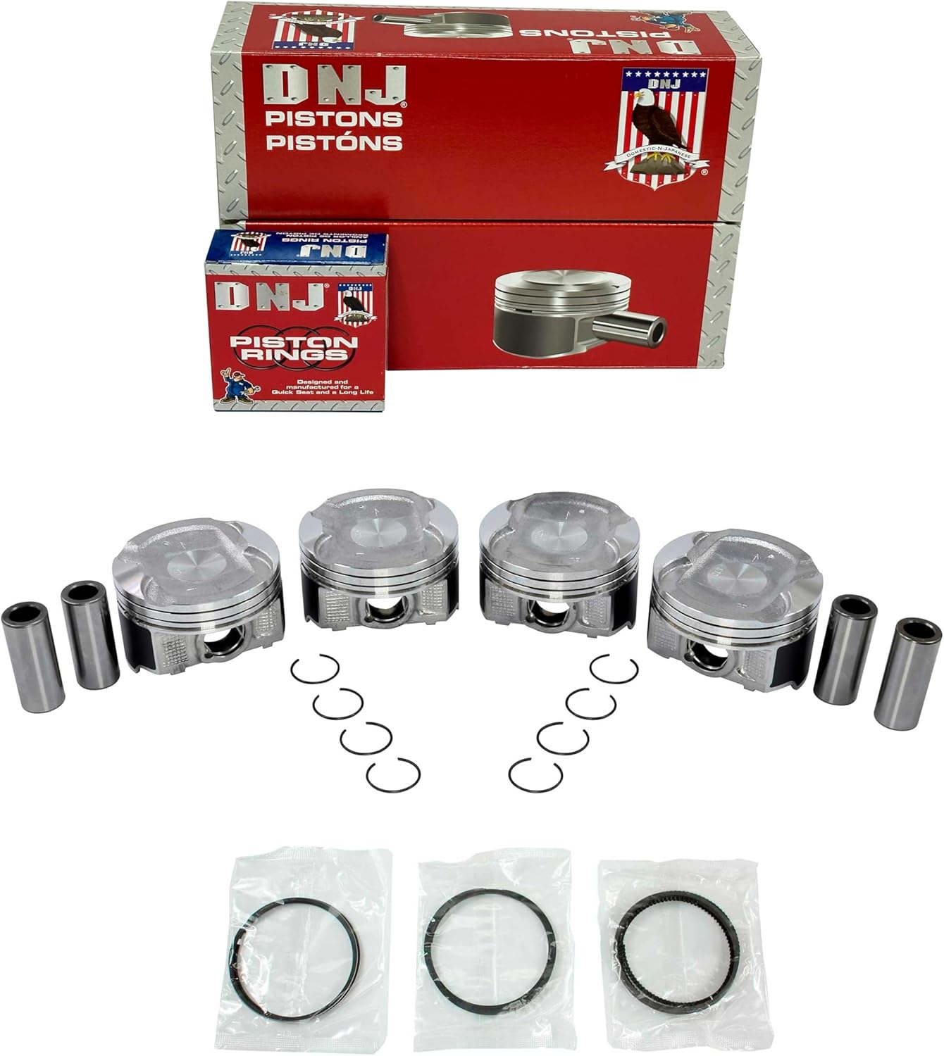 DNJ PRK4345A Piston and Ring Kit for 2013-2015 Subaru Impreza XV Crosstrek 2.0L H4 16V DOHC 1995cc