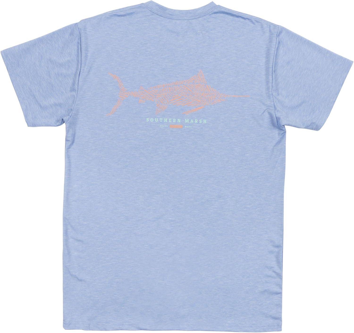 Southern Marsh Men’s FieldTec Heathered Performance - Marlin T-Shirt – Short Sleeve Casual Graphic Tee