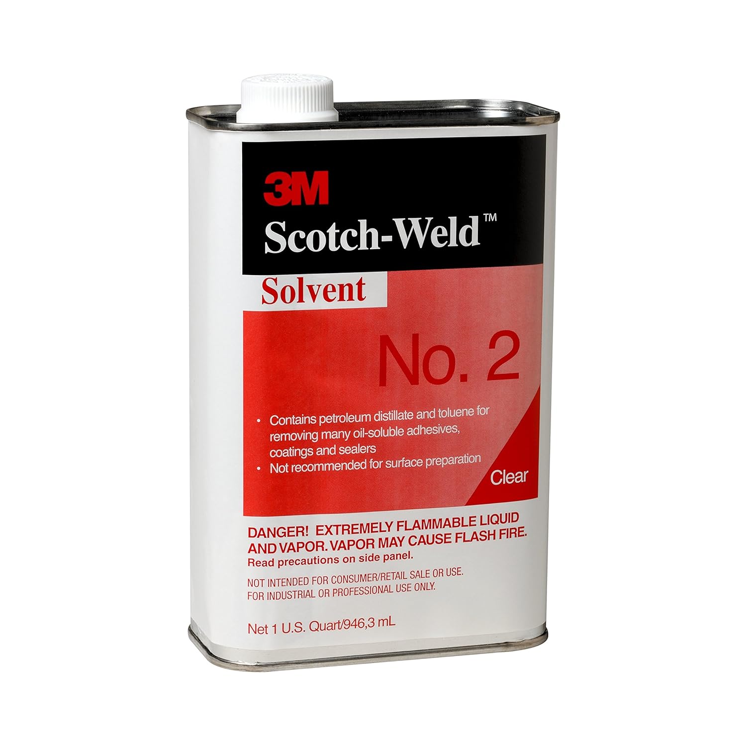 3M 21430-case Solvent 2 Clear, 1 per case, 1 gal