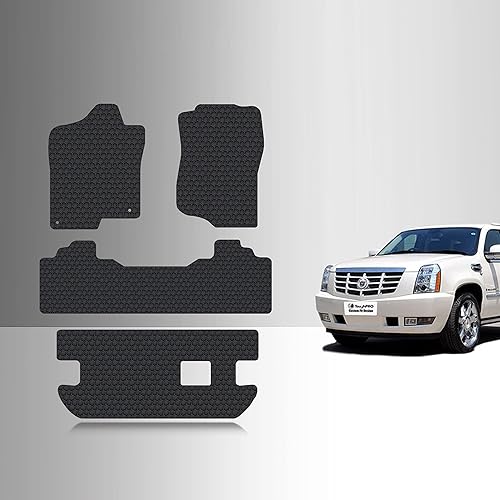 Miniatura 9 de TOUGHPRO Juego de accesorios de alfombrillas + tercera fila + carga compatible con Cadillac Escalade ESV 2da fila asiento de cubo resistente para