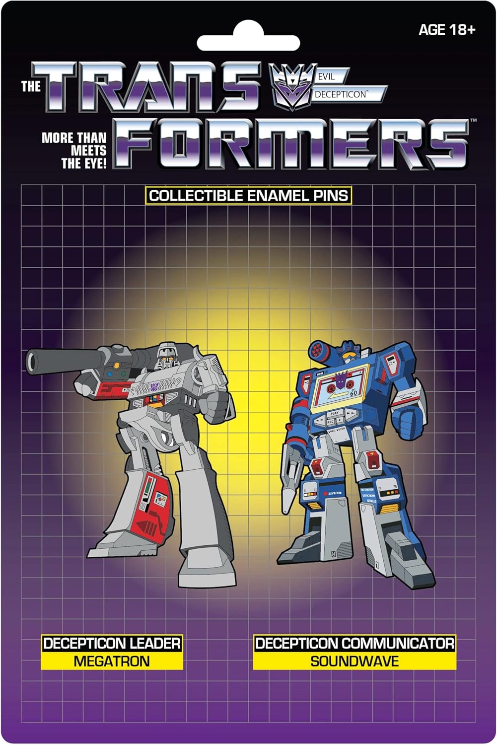 Icon Heroes Transformers Megatron X Soundwave Retro Pin Set