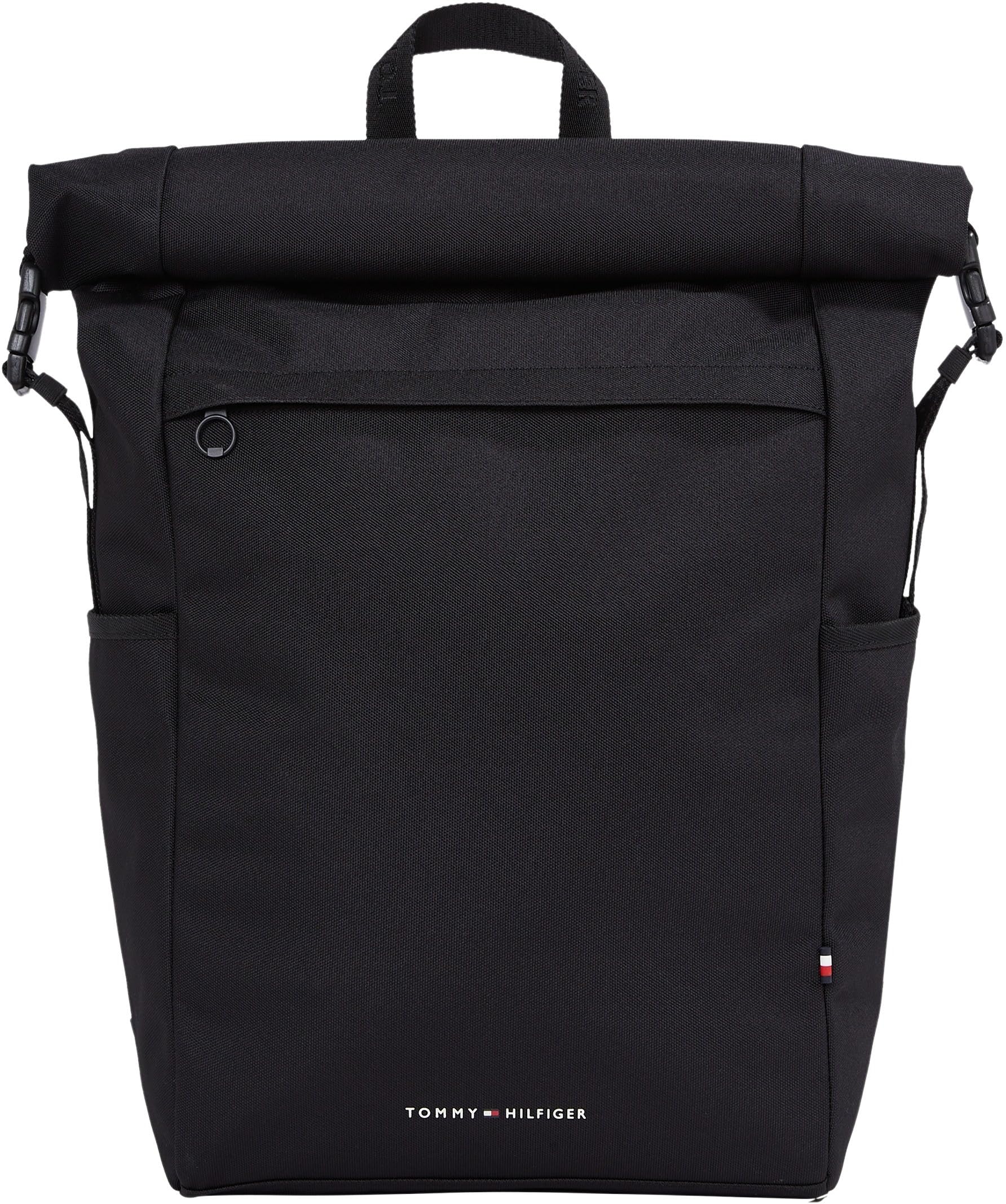 Tommy Hilfiger Uomo Zaino Element Rolltop, Nero (Black), Taglia Unica