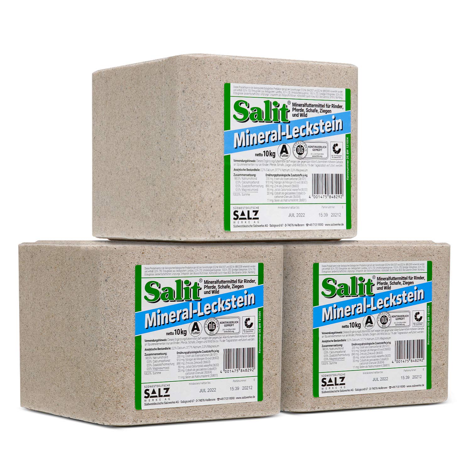 Salit Mineral Leckstein Steinsalz 30kg