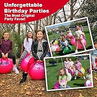 Vista 5 de WALIKI Pelota de saltar para niños de 3 a 6 años Hippity Hop Bola de saltar Carreras de relevo Rosa de 18