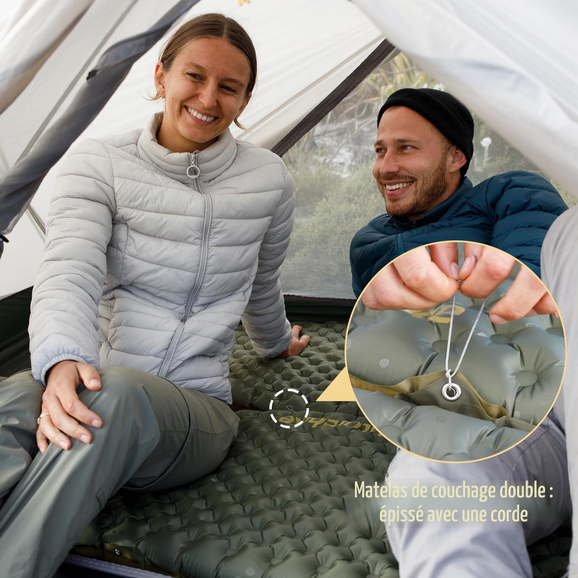 Naturehike Matelas Auto-gonflant Ultraléger, Matelas de Camping Gonflable 5,8R/3,5R, Tapis Auto-gonflants pour Le Couchage pour la Randonnée, l'alpinisme, Le Plein Air