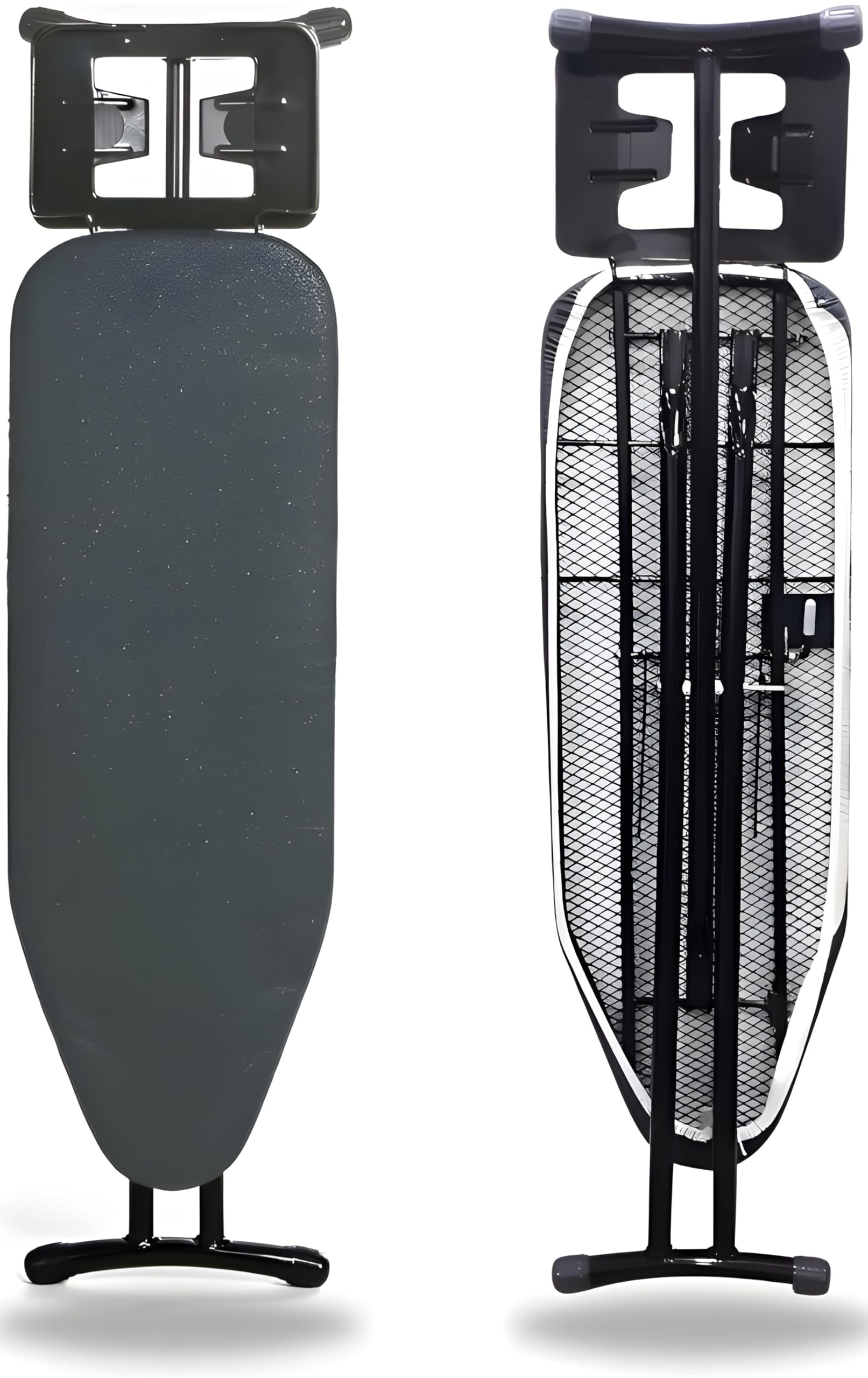 HOUMT Ironing Board with Adjustable Height - Heat Resistant Cover Iron Board with Steam Iron Stand - Non-Slip Legs with 7 Height Adjustable Options