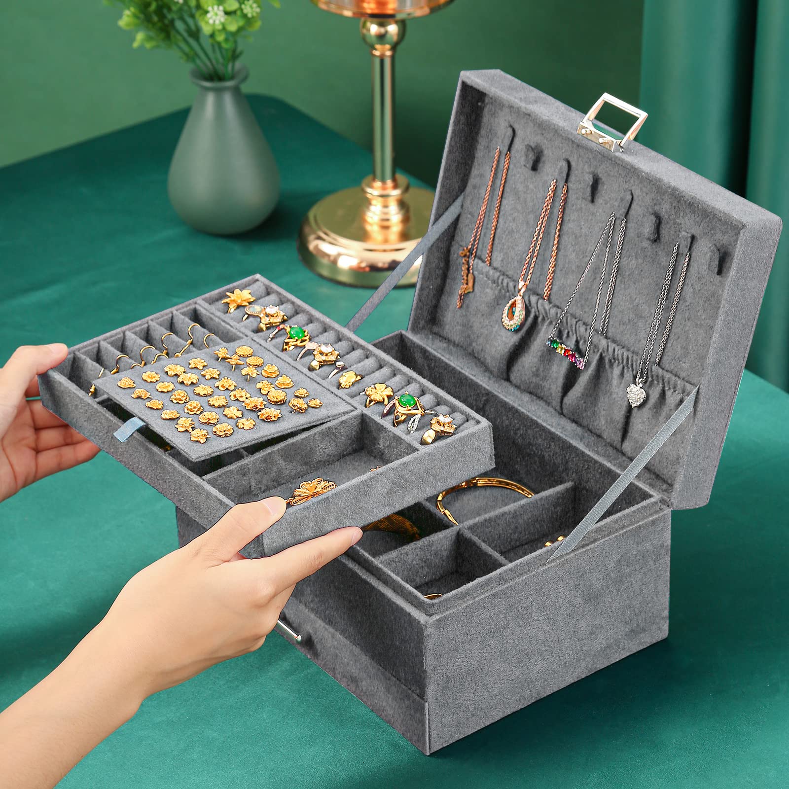 Portagioie Scatola Per Imballaggio Gioielli Collana Anello Portagioie Regalo Di San Valentino - Foto 5