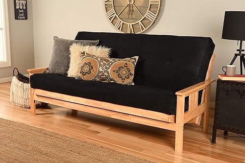 Vista 82 de MFD Futón Montana, Verde, Tela Madera, Colchón de ante de turba