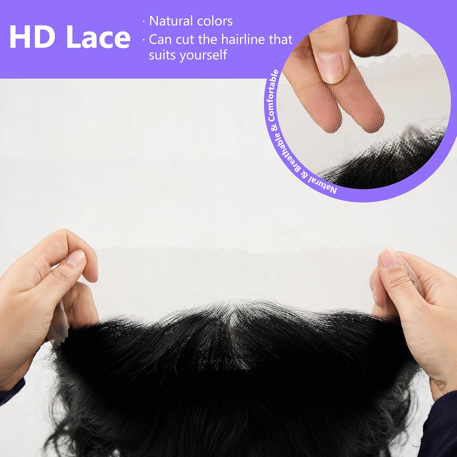 Frontal Lace Wig, 13x4 Synthetic HD Lace Front Wigs, 26inch Body Wave Wig for Women, Glueless Wig with Pre-Plucked Natural Density, Lace Front Wig Free Part for Black Women Beginner Friendly