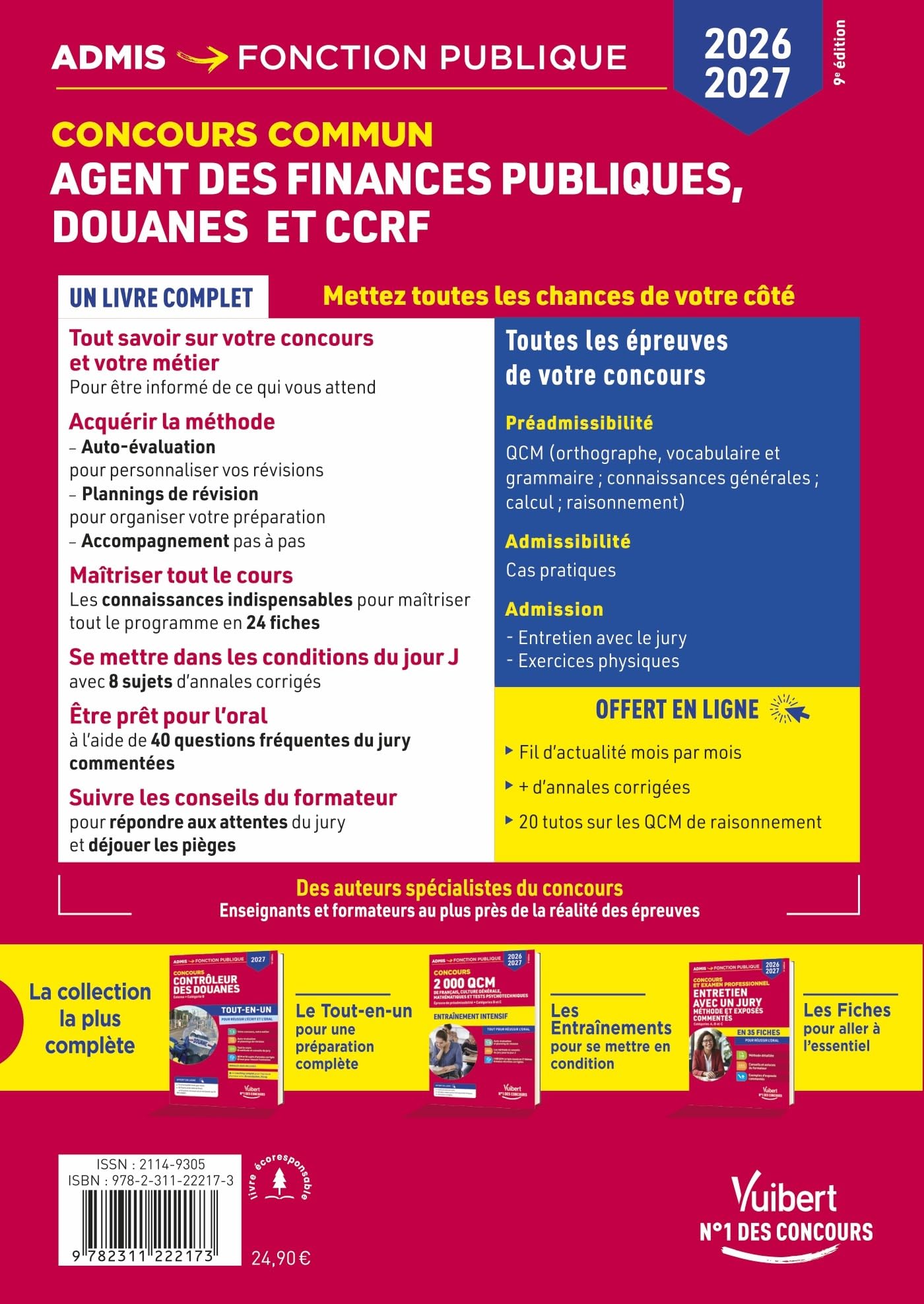 Concours commun Agent des finances publiques, douanes et CCRF 2026-2027 - Tout-en-un: Externe et interne - Catégorie C