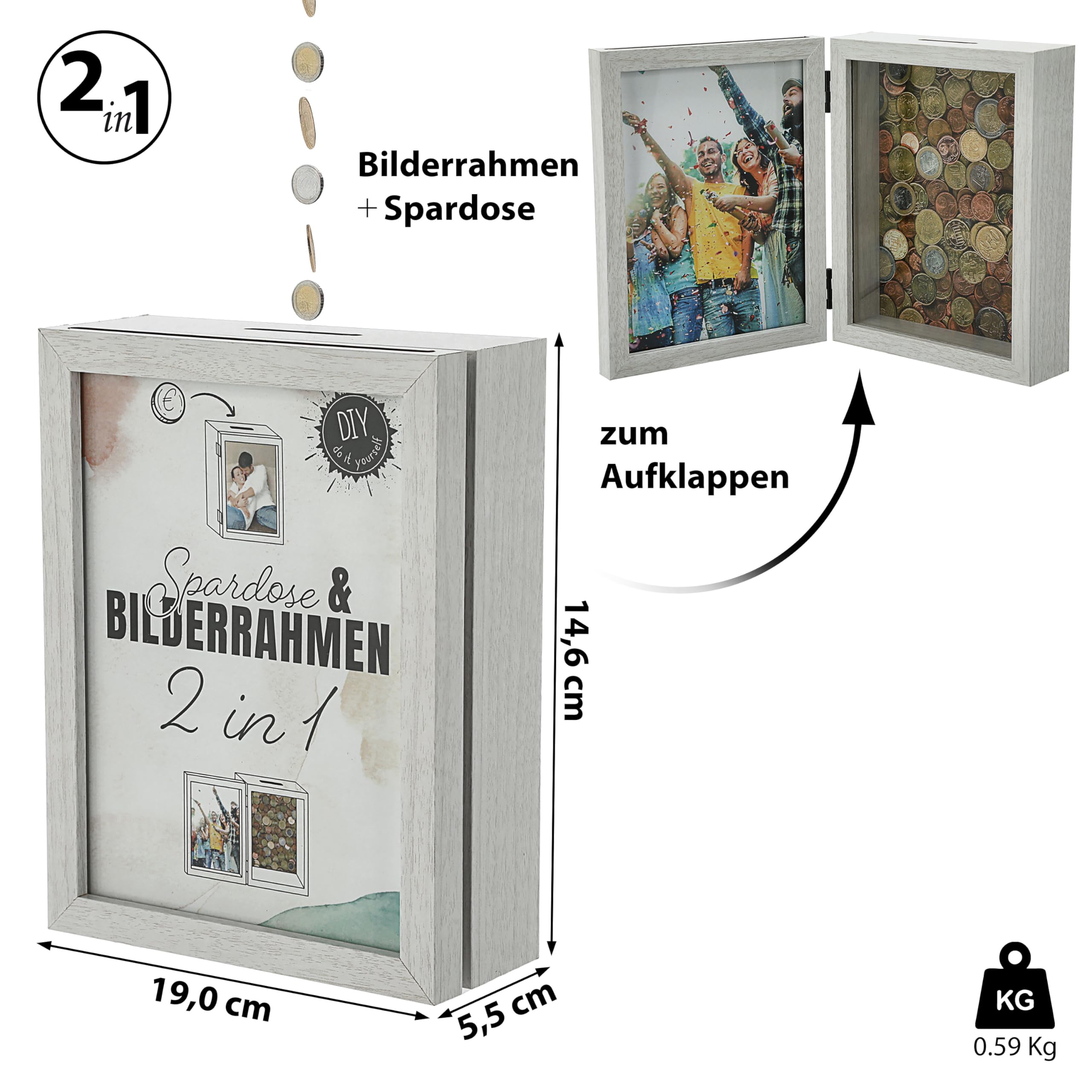 Metalen spaarpot 200 euro biljet 8 x 15 cm - Cadeaus & gadgets