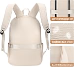 HOMIEE Sac à dos casual élégant léger, sac à dos pour ordinateur portable imperméable, sac de jour pour les voyages/école/jasuel/travail (15.6 De pouce d'ivoire)