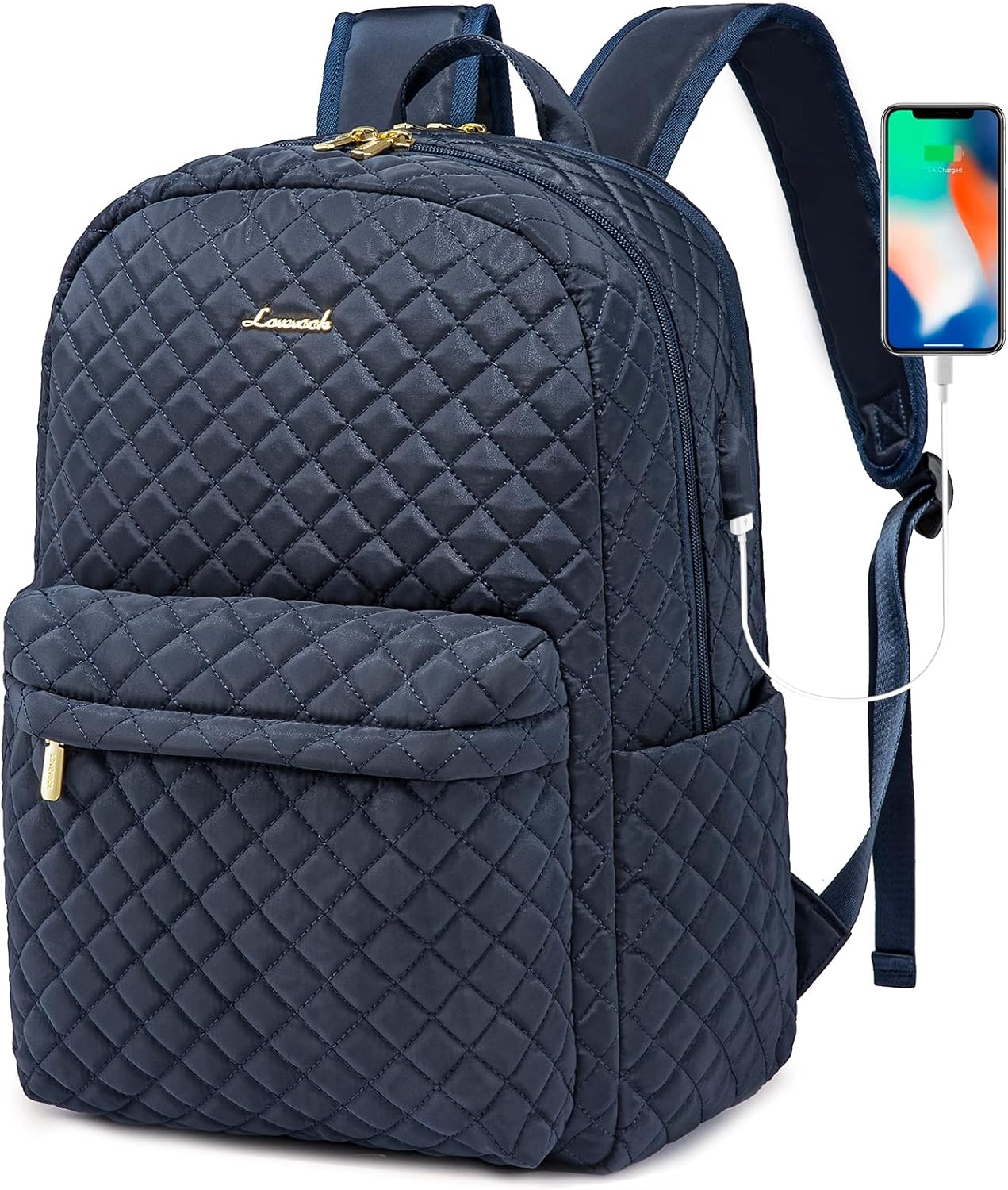 LOVEVOOK Laptop Backpack for Women Quilted Fashion Travel