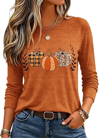 Zeagoo Women's Long Sleeve Crewneck T-Shirt