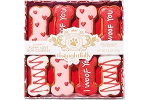 Gourmet Dog Cookie Valentine's Gift Set: Puppy Love Dog Treat Box
