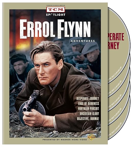 TCM Spotlight: Errol Flynn Adventures (Desperate Journey / Edge of Darkness 1943 / Northern Pursuit / Uncertain Glory / Objective Burma)