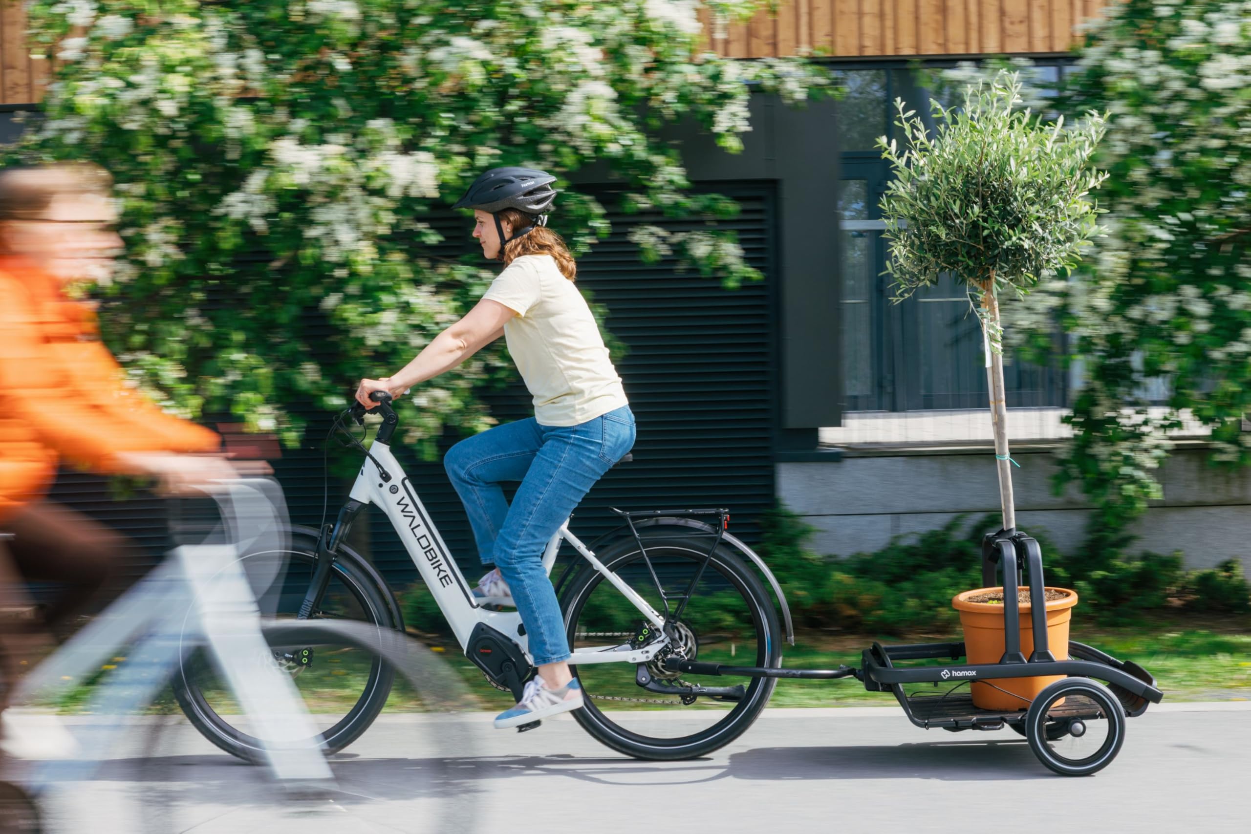 Hamax - Venture Cargo-Anhänger – max. Belastung 60 kg – Zubehör: Haken, Sandow, Bezug – kompaktes Design – ideal für Radfahrer und Wanderer