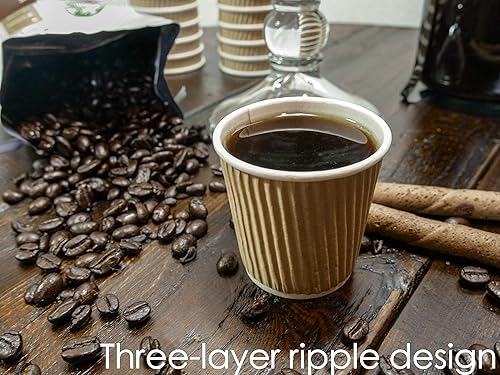 Miniatura 2 de Taza de café caliente de papel ondulado de 4 onzas para expreso, nespresso, lavazza, taza de muestreo 50 unidades