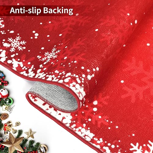 Miniatura 4 de Alfombra de área de Navidad de granja, alfombra decorativa rústica de búfalo con alce para interiores, alfombra de área de Navidad, alfombra de área