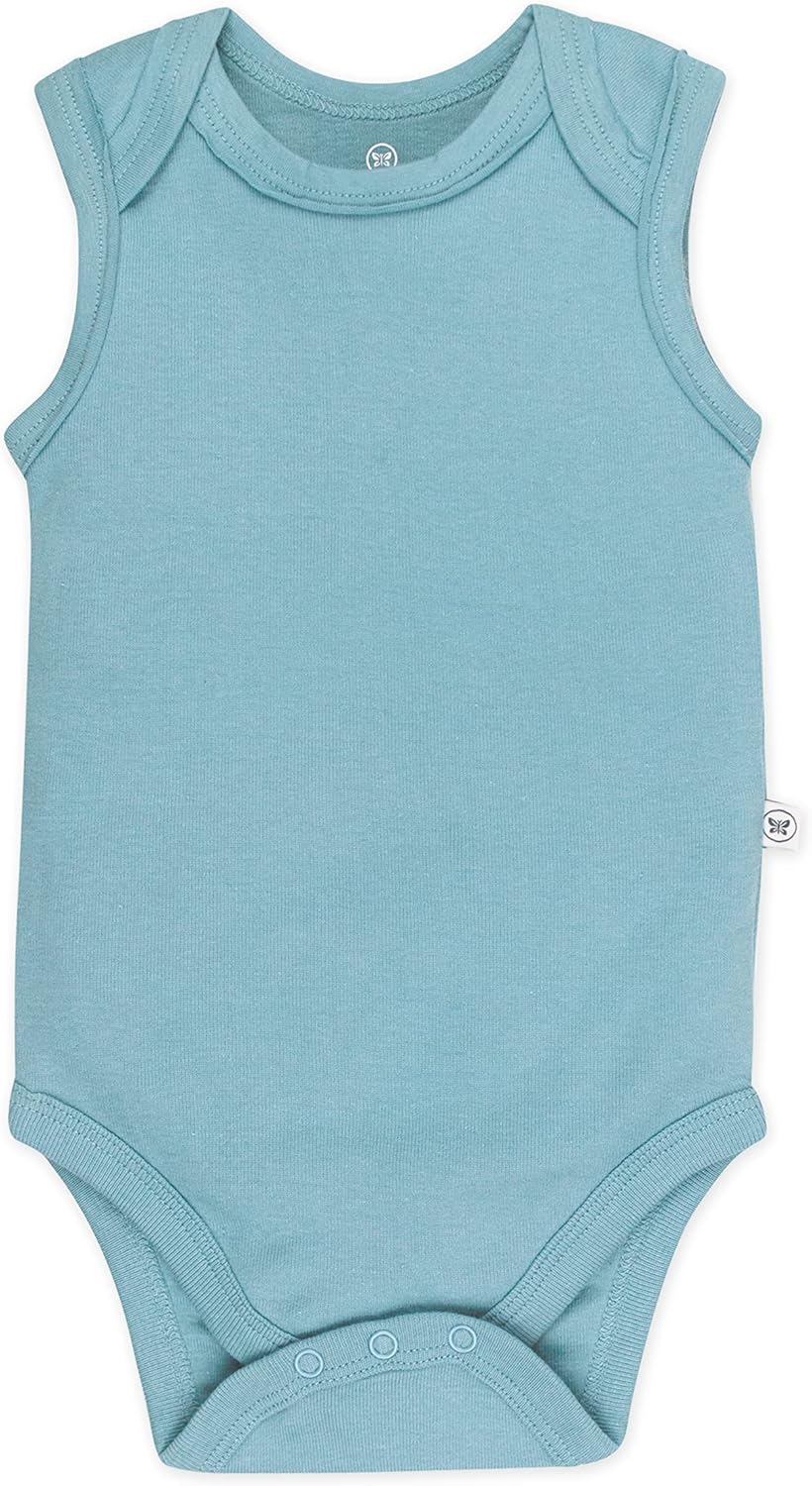 HonestBaby baby-boys Sleeveless Bodysuits One-piece 100% Organic Cotton for Baby Boys, Girls, Unisex