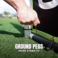 Vista 8 de Entrenador de rebote de portería de fútbol 3 en 1 Red de rebote ultra sensible grande de 7 x 5 pies para una potente práctica de fútbol, paso